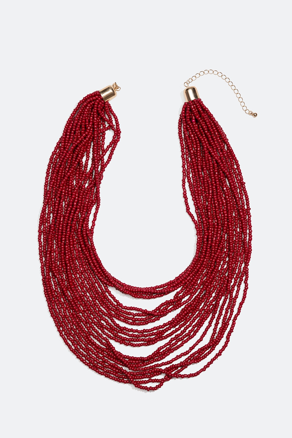 Stort halskjede med røde perler i gruppen Smykker / Halskjeder hos Glitter (254001486002)