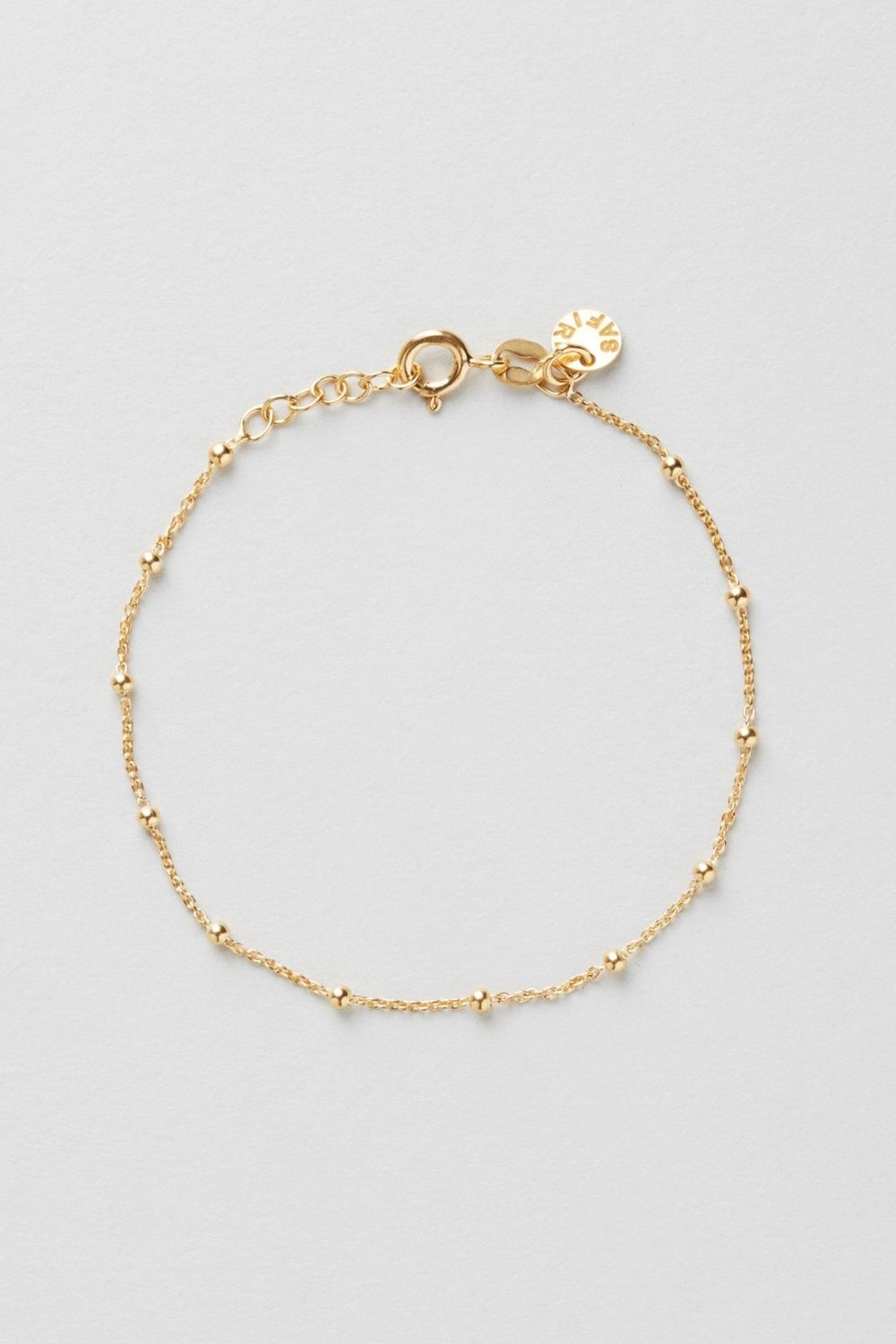 Dot Chain Bracelet 18k Gold Plated i gruppen Smykker / Armbånd / Tynne hos Glitter (1200120-12-ONESIZE)