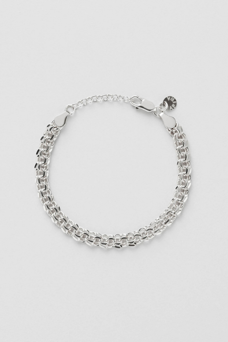 Bismarck Chain Bracelet (M) i gruppen Ekte sølv / Sølvarmbånd hos Glitter (1200265-11-ONESIZE)