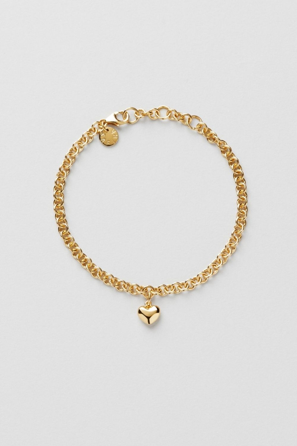 Hedda Puffy Heart Bracelet 24k Gold Plated i gruppen Store week / hos Glitter (1200284-12-ONESIZE)