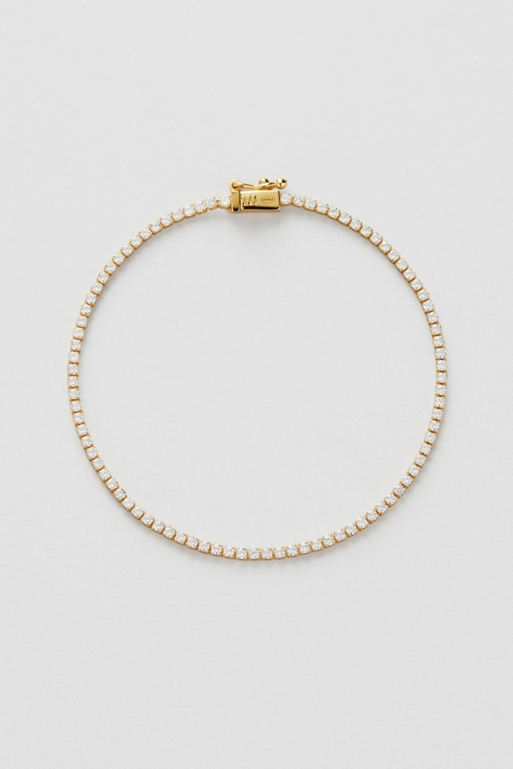 Tennis Bracelet (S) 18k Gold Plated i gruppen Safira - Armbånd hos Glitter (1200293-12-ONESIZE)