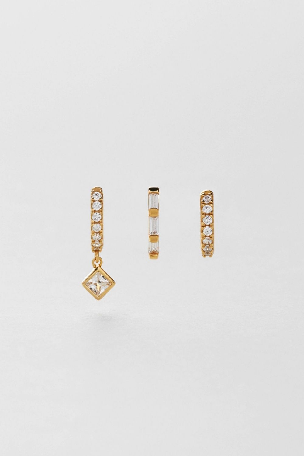 Bling Huggies 3-pack 18k Gold Plated i gruppen Store week / hos Glitter (1300553-12-ONESIZE)