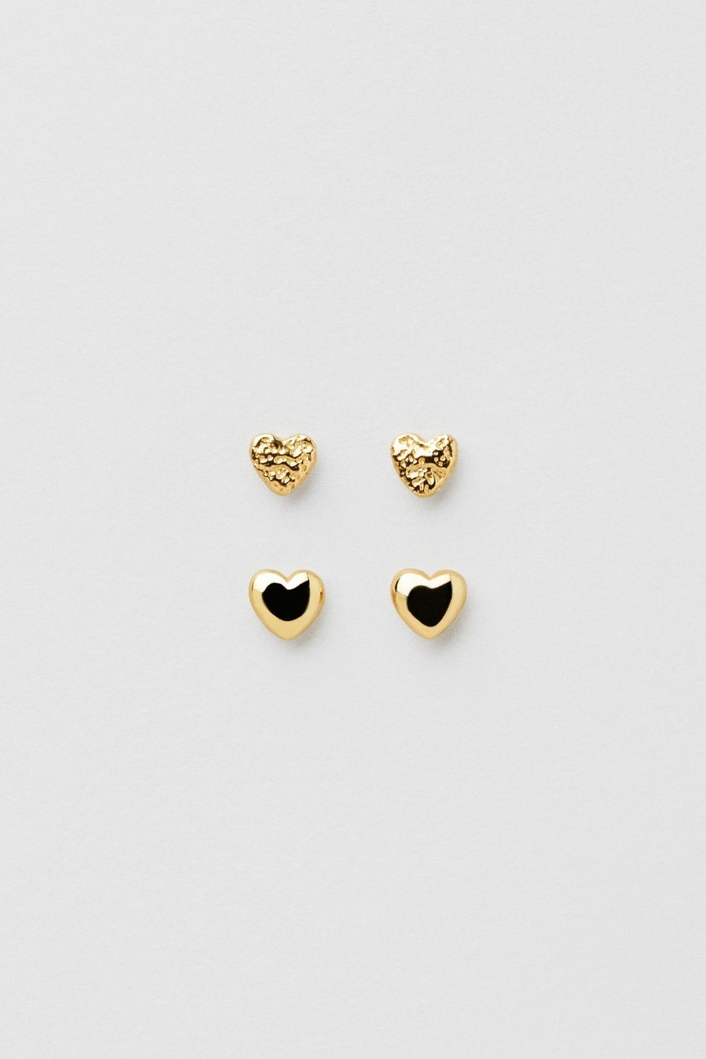 Valentina Heart Studs Multipack 24k Gold Plated i gruppen Gullbelagt ekte sølv / Gullbelagte øredobber hos Glitter (1300934-12-ONESIZE)