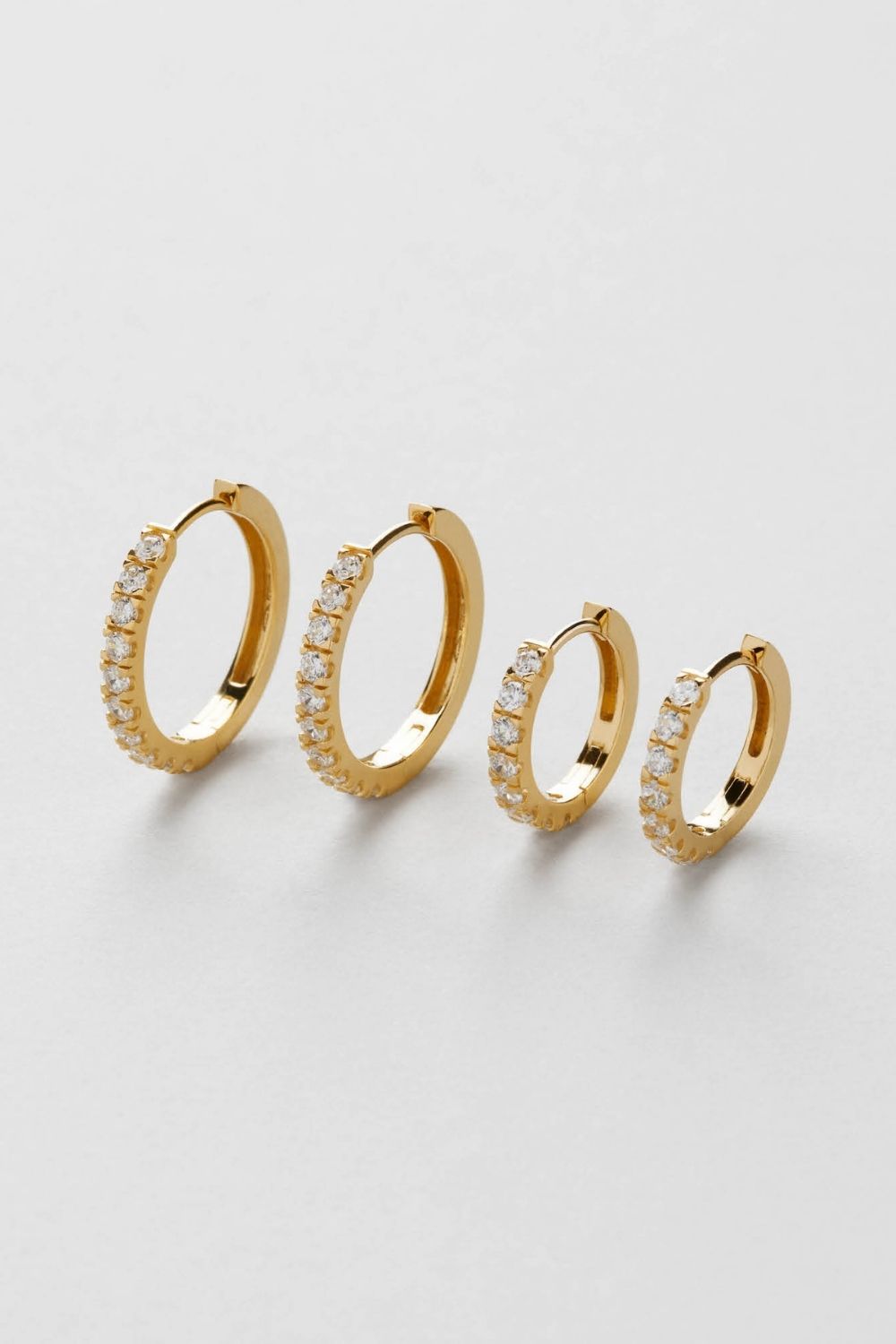 Duo Bling Hoops 24k Gold Plated i gruppen Safira - Øredobber hos Glitter (1301229-12-ONESIZE)