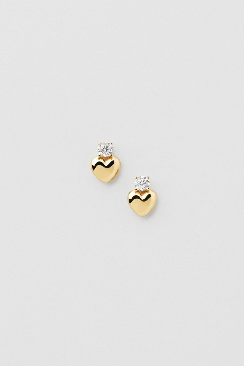 Hanne Heart Studs 24k Gold Plated i gruppen Gullbelagt ekte sølv / Gullbelagte øredobber hos Glitter (1301283-12-ONESIZE)