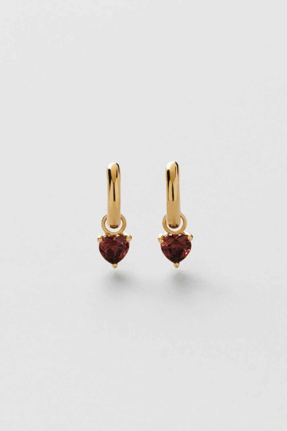 Espresso Heart Hoops 18k Gold Plated i gruppen Gullbelagt ekte sølv / Gullbelagte øredobber hos Glitter (1301342-12-ONESIZE)
