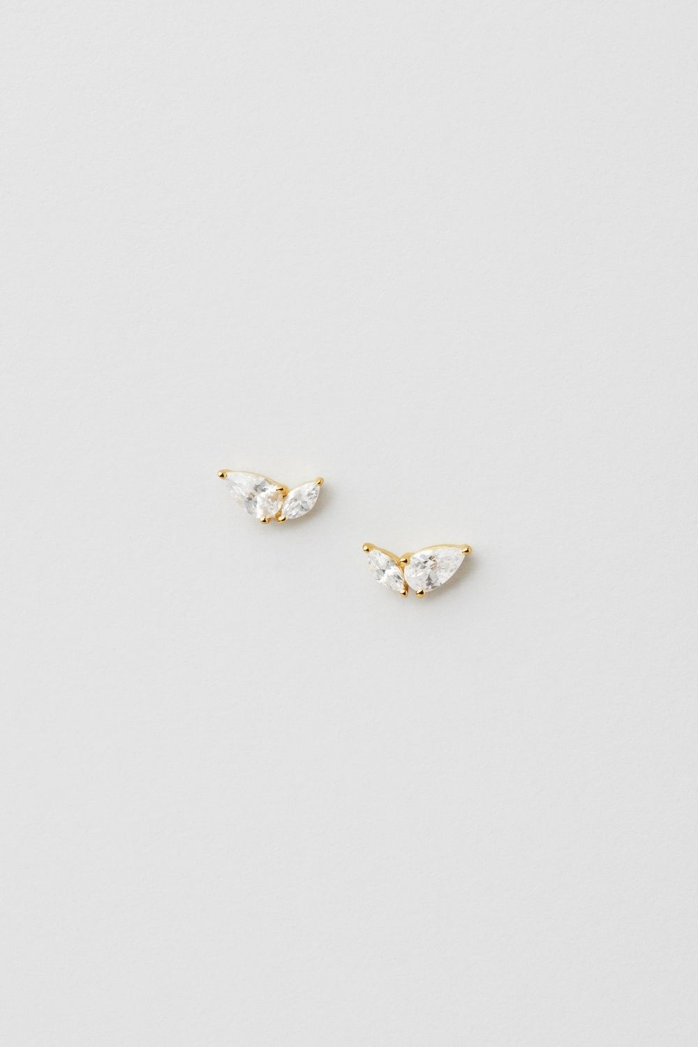 Duo Drop Studs 24k Gold Plated i gruppen Gullbelagt ekte sølv / Gullbelagte øredobber hos Glitter (1301383-12-ONESIZE)