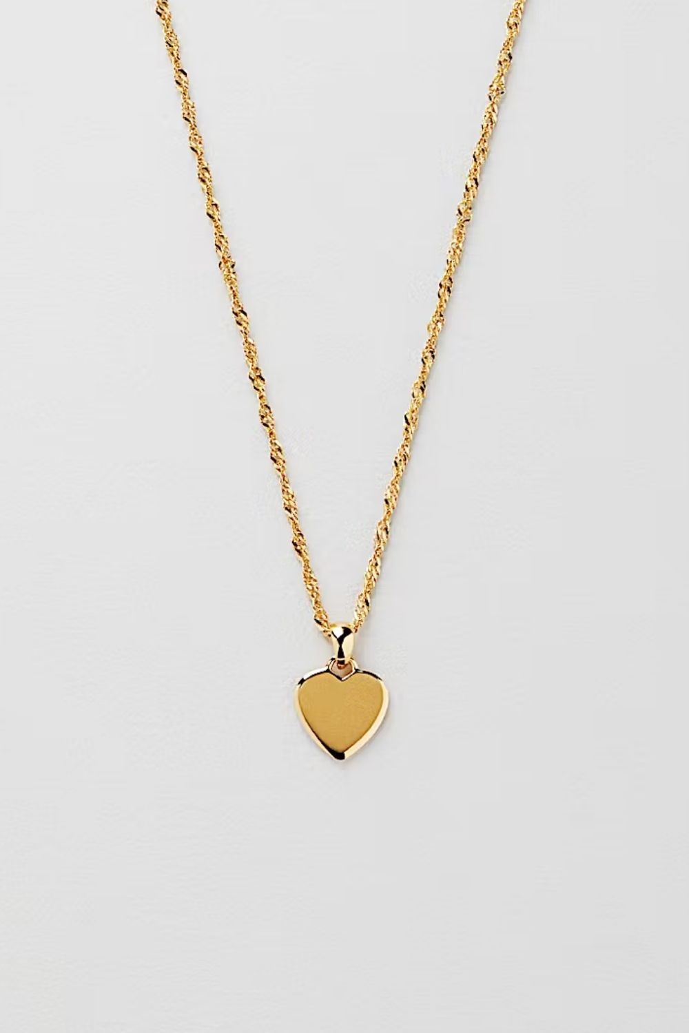 Tuva Heart Necklace 24k Gold Plated i gruppen Smykker / Halskjeder / Halskjeder med anheng hos Glitter (1400589-12-ONESIZE)