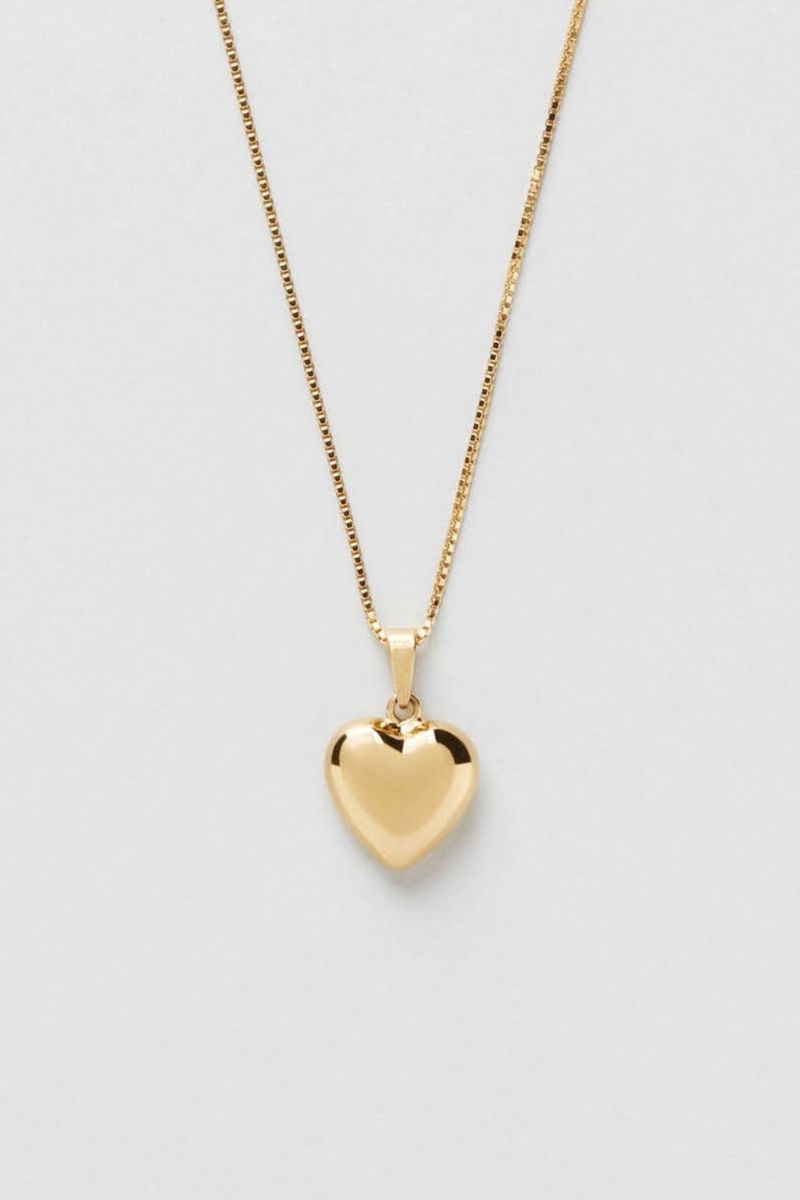 Favourite Heart Necklace 24k Gold Plated i gruppen Gullbelagt ekte sølv / Gullbelagte halskjeder hos Glitter (1400815-12-ONESIZE)
