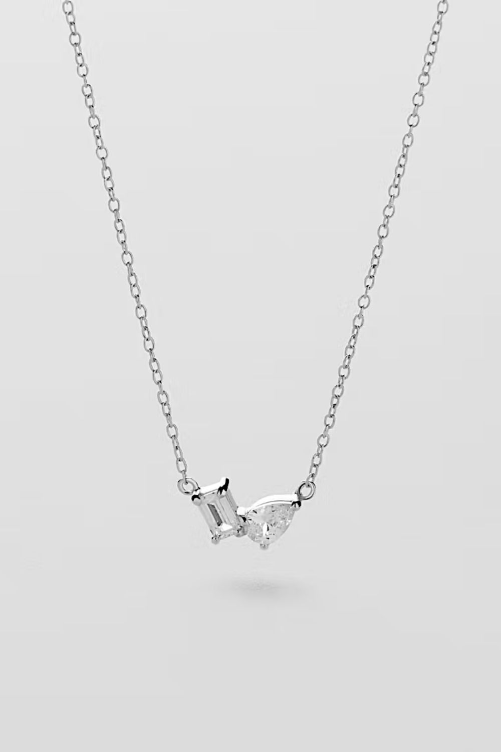 Toi et Moi Necklace i gruppen Ekte sølv / Sølvhalskjeder / Halskjeder i ekte sølv med anheng hos Glitter (1400859-11-ONESIZE)