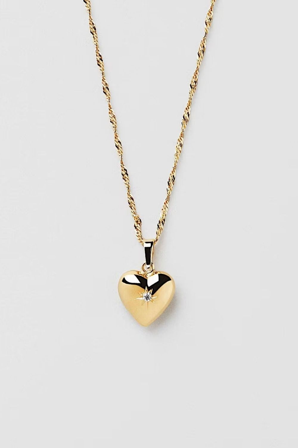 Heart As Gold Necklace 24k Gold Plated i gruppen Smykker / Halskjeder / Halskjeder med anheng hos Glitter (1490009-12-ONESIZE)