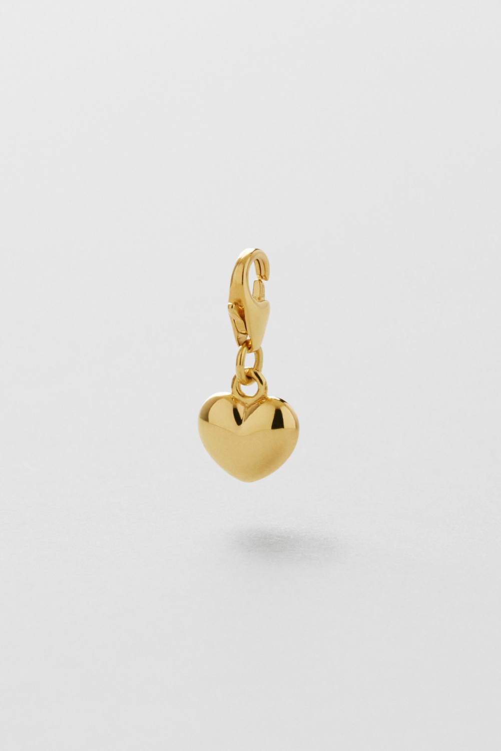 Solid Puffy Heart Charm 24k Gold Plated i gruppen Store week / hos Glitter (1700136-12-ONESIZE)