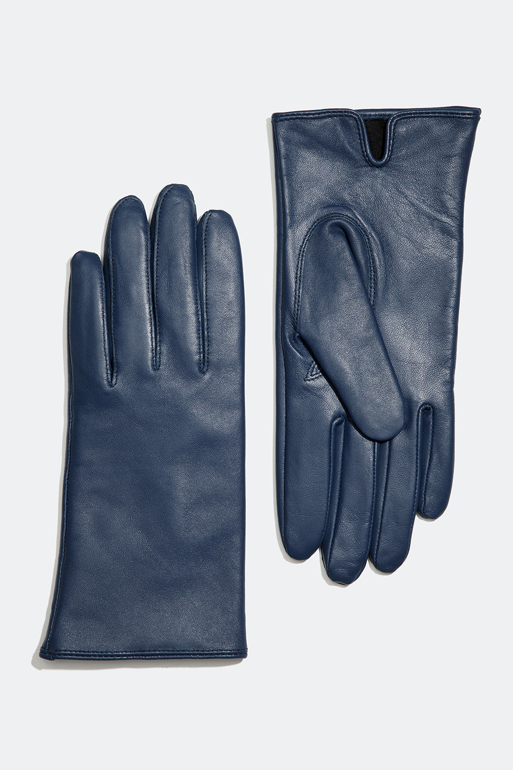 Blå klassiske hansker i ekte skinn i gruppen Tilbehør / Skinnhansker hos Glitter (1710003270)