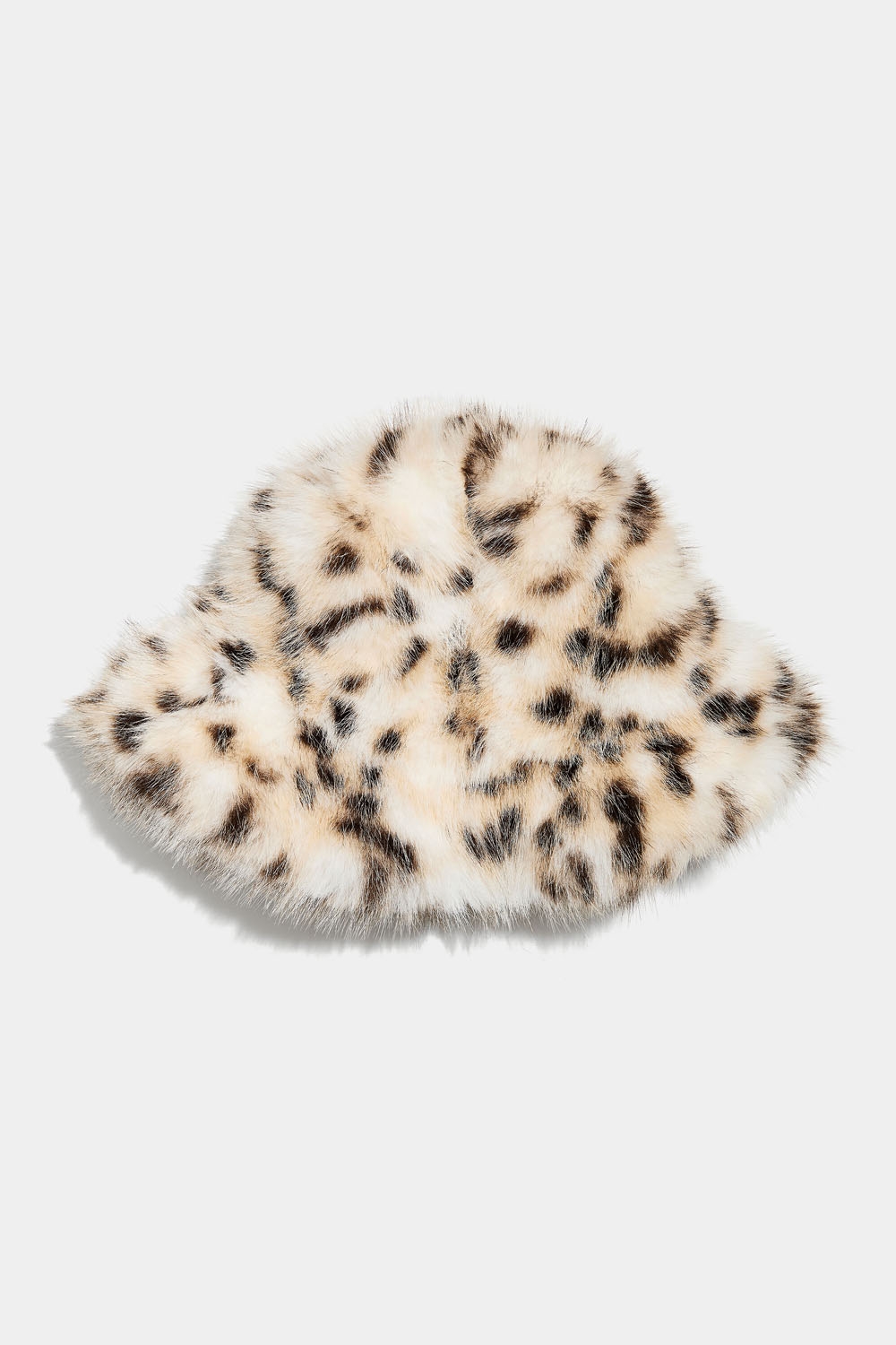 Leopardmønstret lue med fuskepels i gruppen Accessories / Strikket / Luer hos Glitter (171001480900)