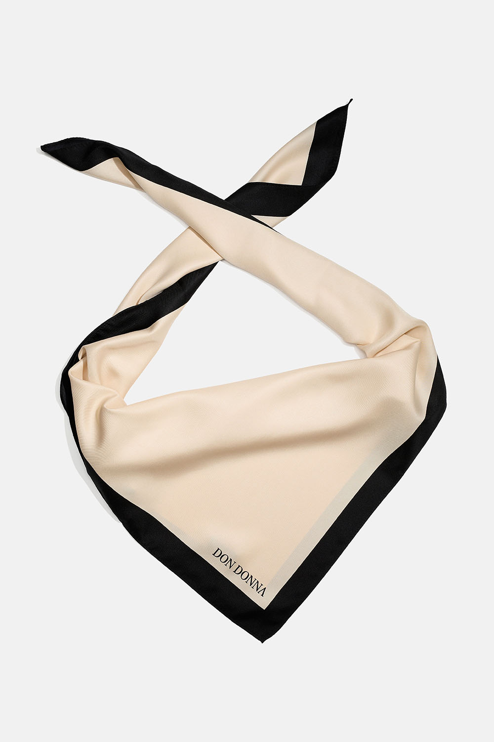 Hvitt sjal i imitert silke med svarte kanter i gruppen Accessories / Scarves hos Glitter (171001598300)