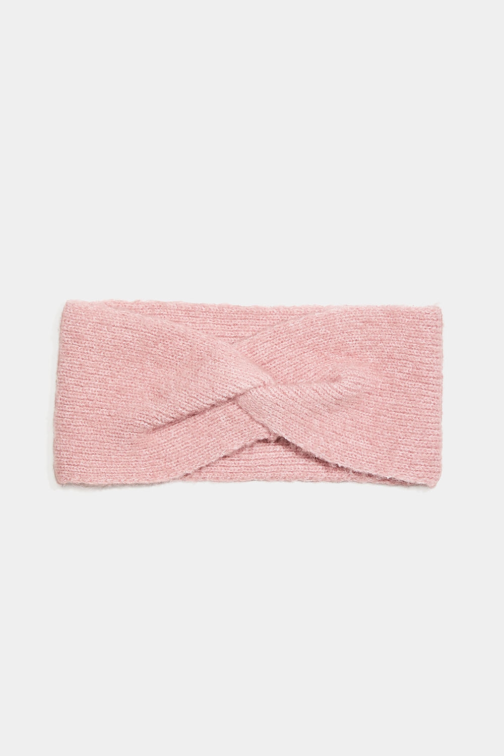 Lyserosa ribbestrikket pannebånd med knute i gruppen Accessories / Strikket hos Glitter (171001835000)