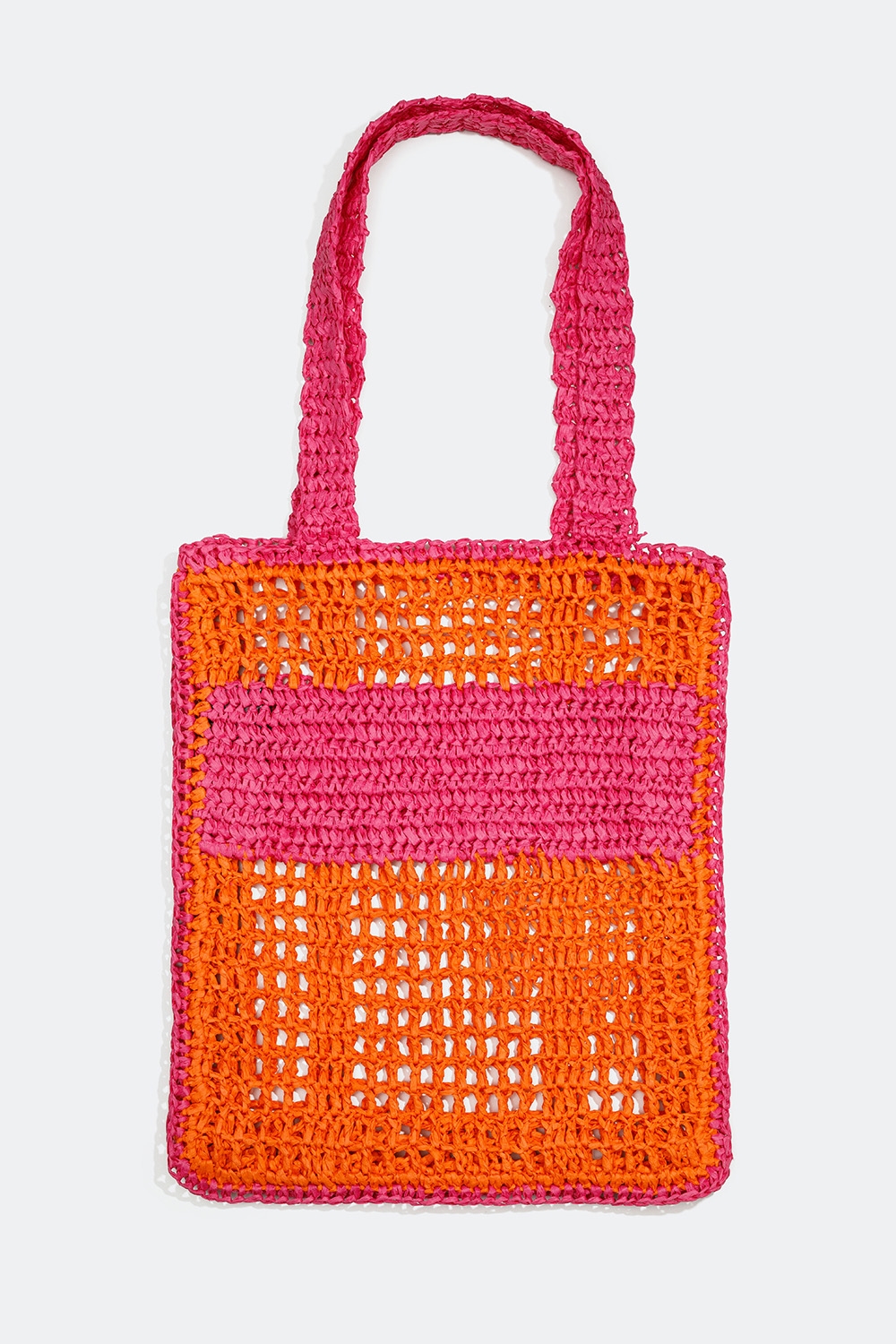 Oransje og rosa stråveske shopper i gruppen Vesker / Shoppers hos Glitter (172000785400)