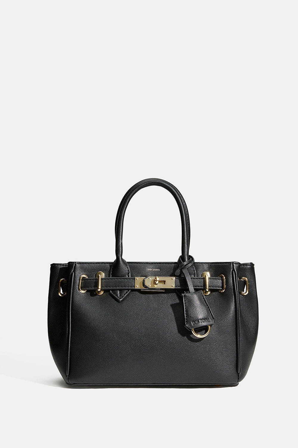 Liten handleveske med beltedetalj