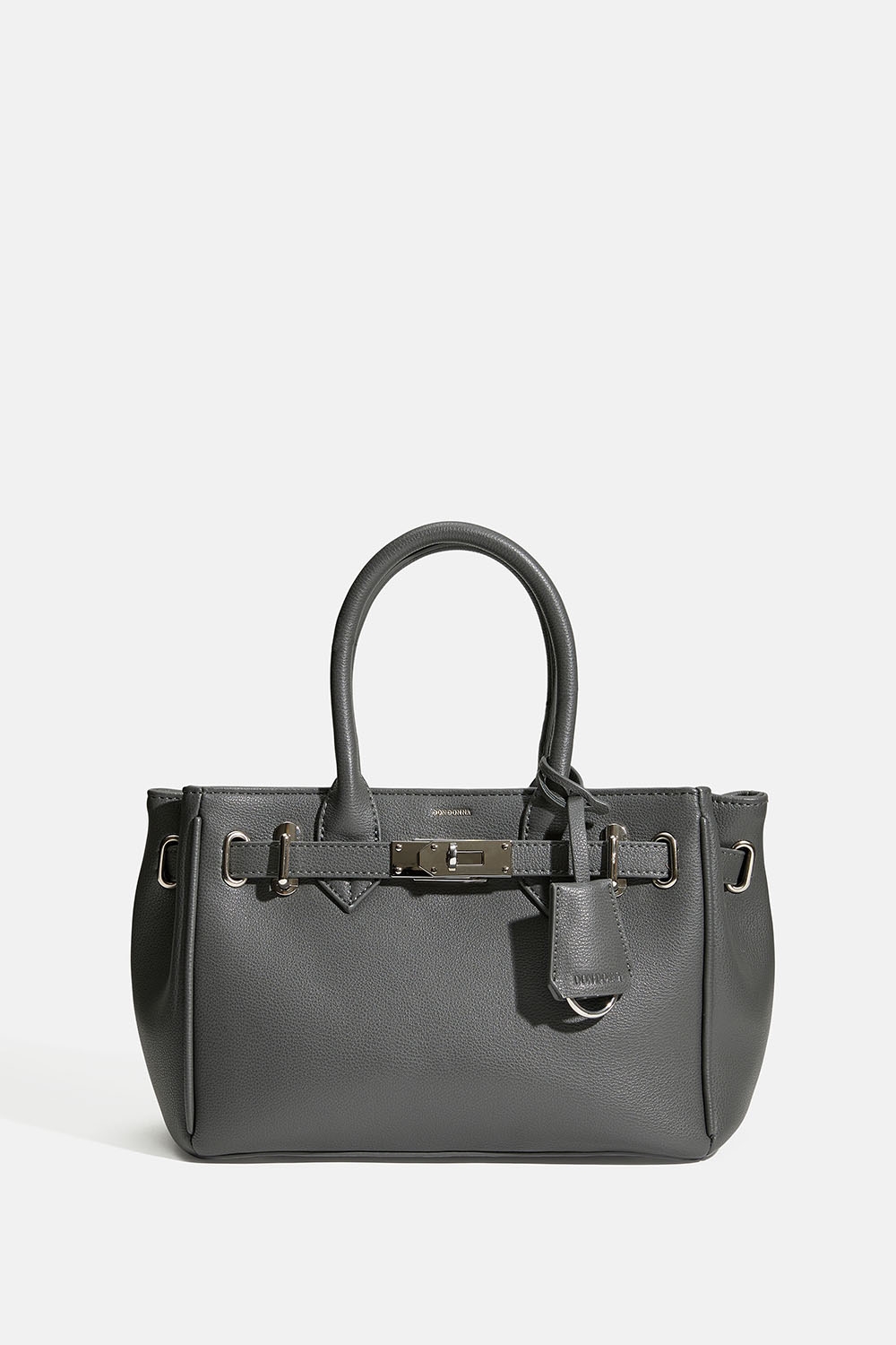 Liten, grå handleveske med beltedetalj i gruppen Vesker / Shoppers hos Glitter (172001739700)