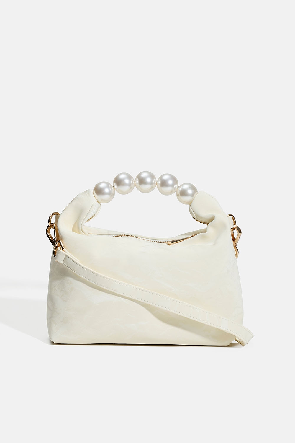 Liten hvit veske med perlehåndtak i gruppen Store week / hos Glitter (172001863100)