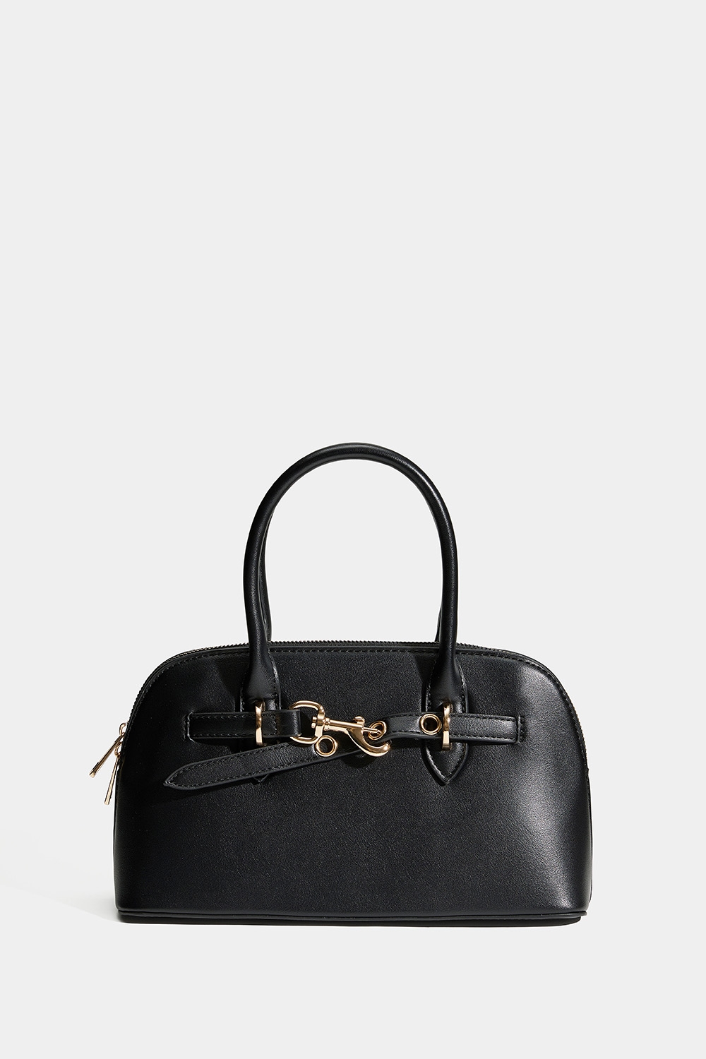 Svart håndveske med rem og låsdetalj i gruppen Vesker hos Glitter (172001949000)