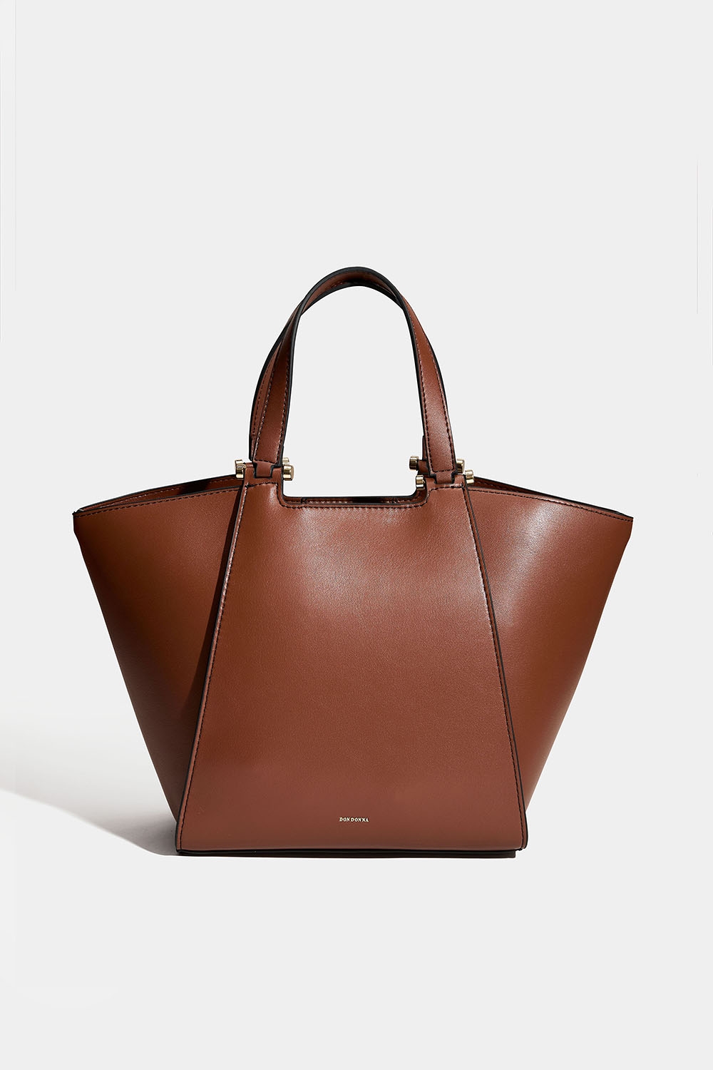 Liten brun tote bag med dobbelt skulderrem i gruppen Vesker / Shoppers hos Glitter (172001968000)