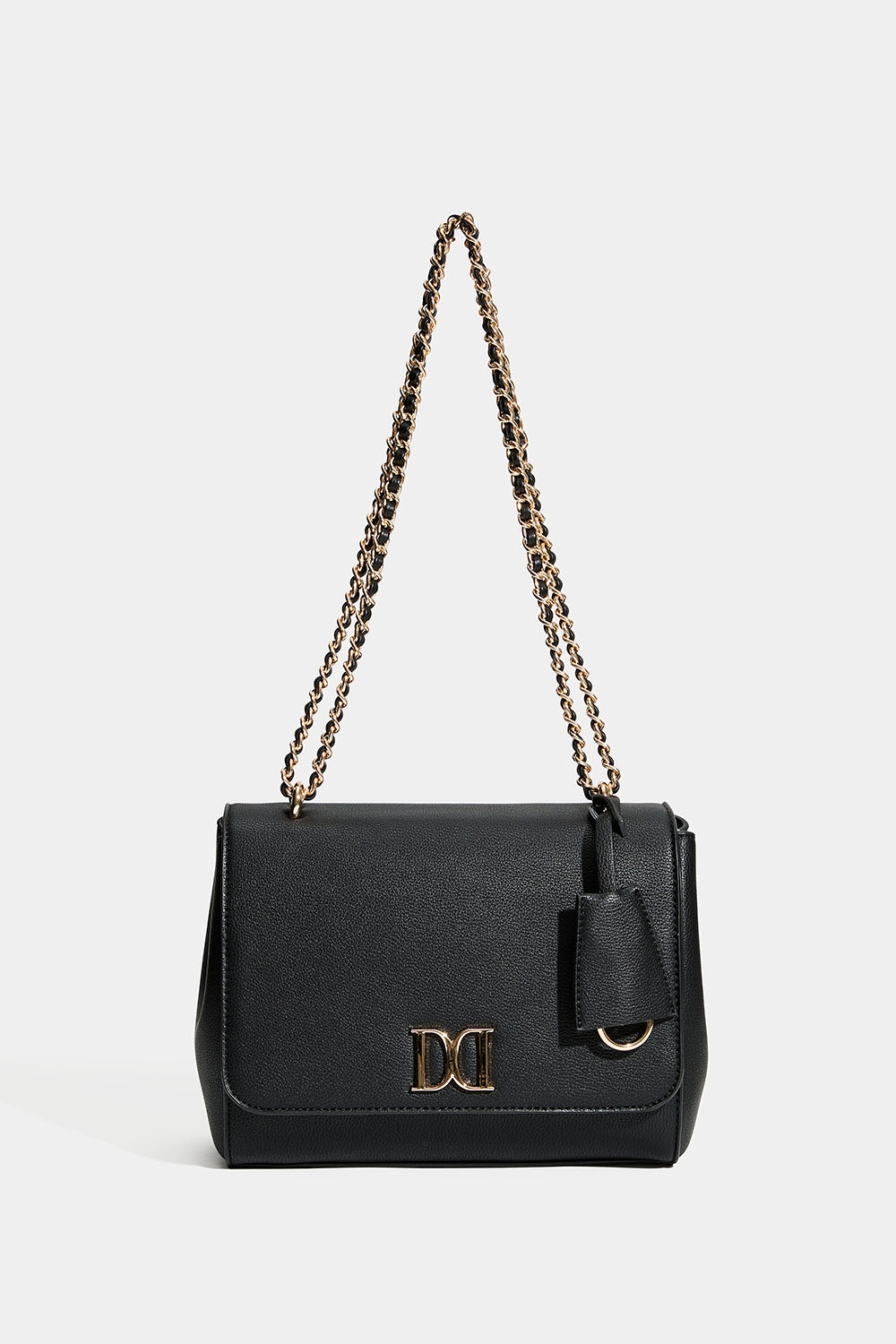 Svart veske med gullfarget skulderrem i gruppen Vesker / Skuldervesker hos Glitter (172001989000)