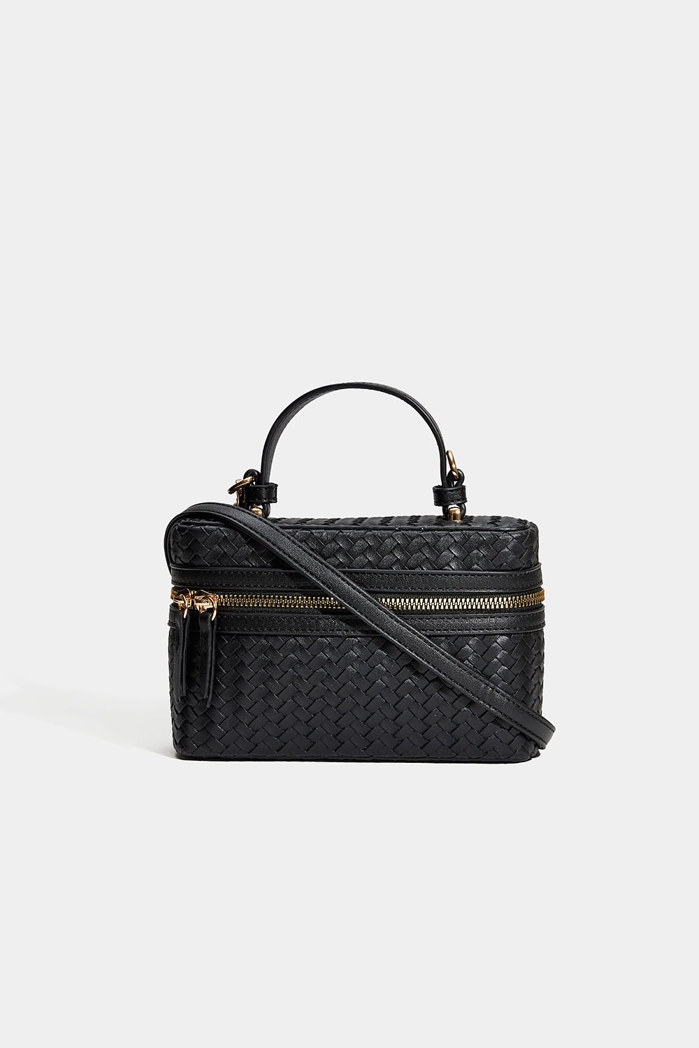 Svart crossbody-veske med flettet design i gruppen Vesker / Crossbody hos Glitter (172002129000)