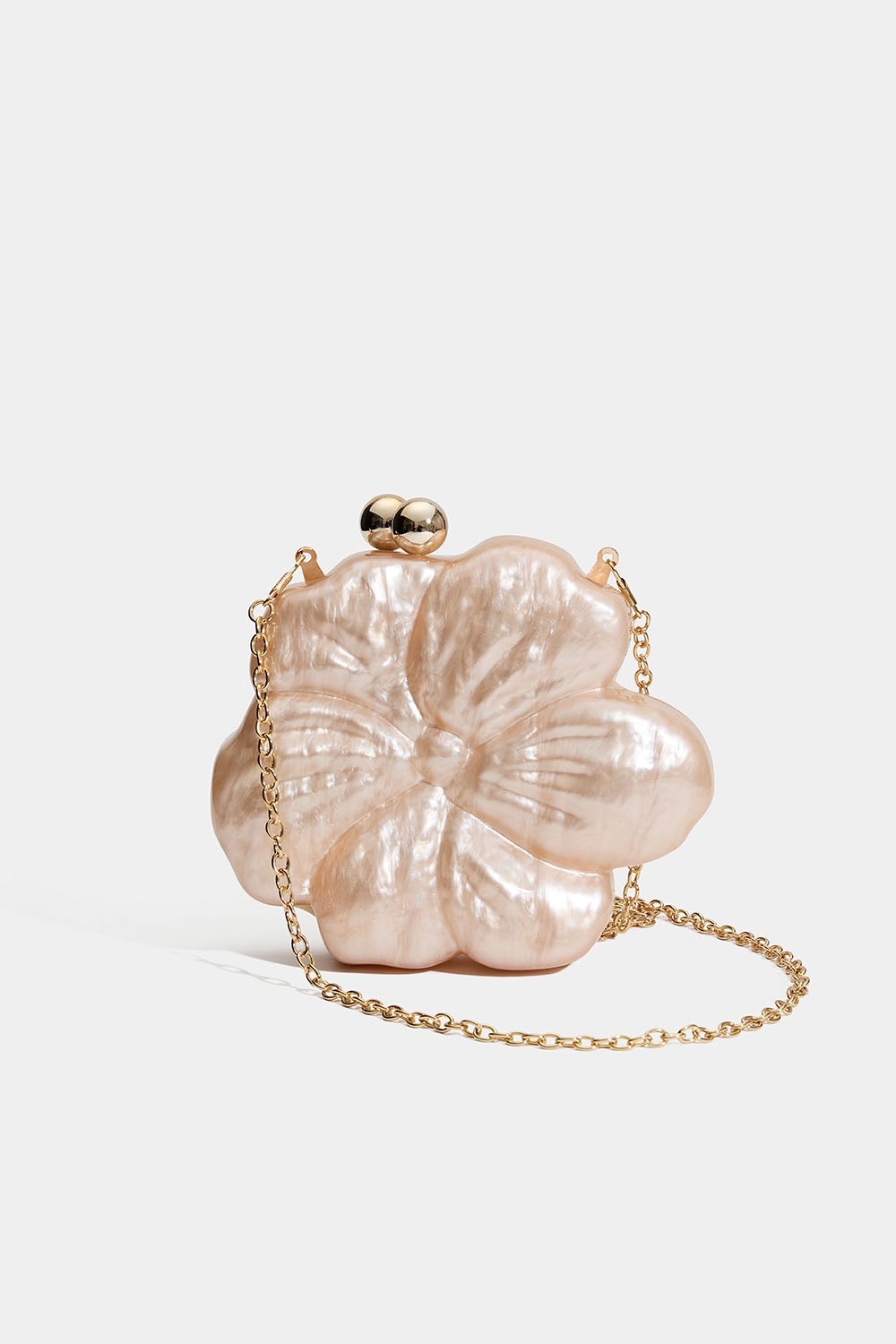 Beige clutch-veske formet som en blomst i gruppen Vesker / Clutch bags hos Glitter (172002288300)
