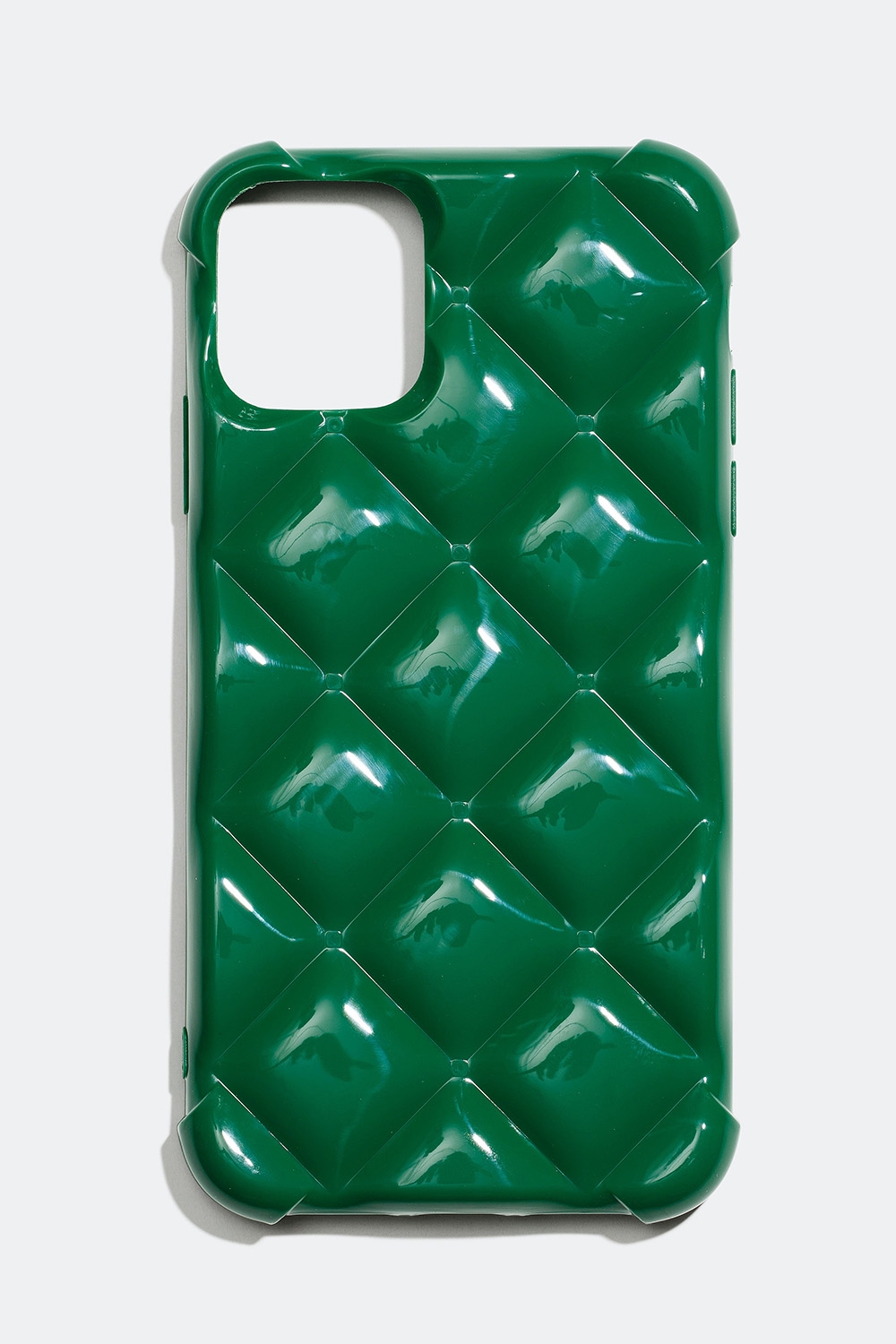 Grønt mobildeksel med polstret design, iPhone 11/XR i gruppen Tilbehør / Mobiltilbehør / Mobildeksel / iPhone 11 / XR hos Glitter (174000257711)