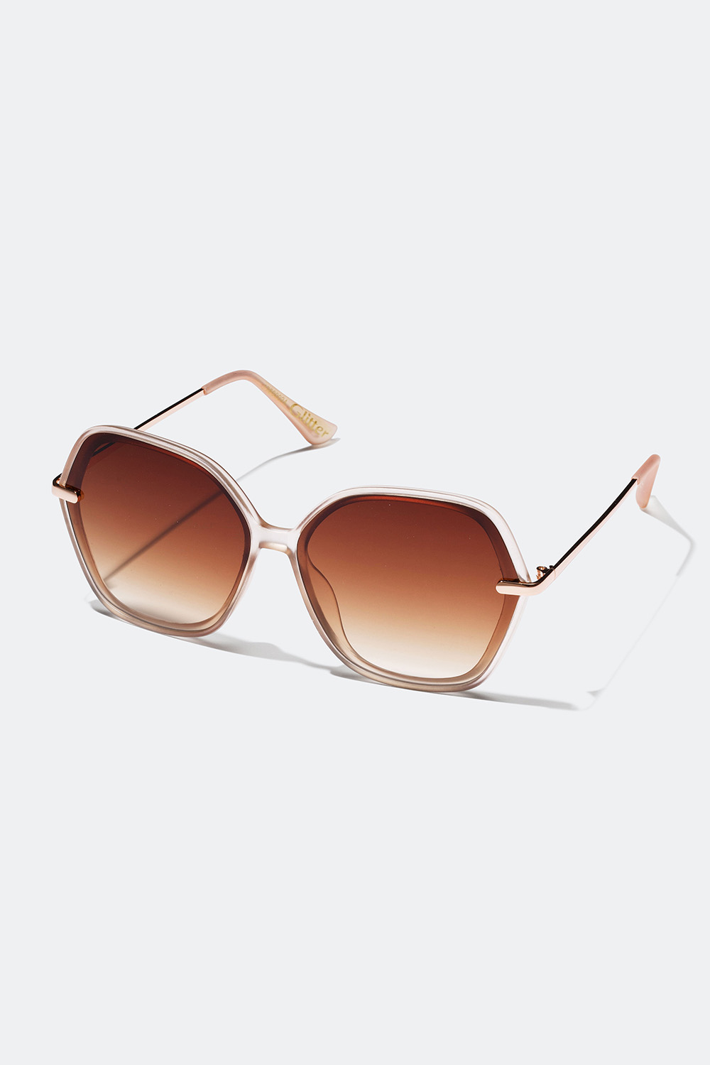Stor solbrille med innfatning i matt rosa i gruppen Accessories / Solbriller hos Glitter (17600024)