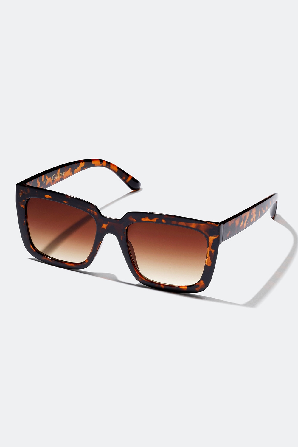 Skilpaddemønstrede, rektangulære solbriller. i gruppen Solbriller hos Glitter (176000580700)