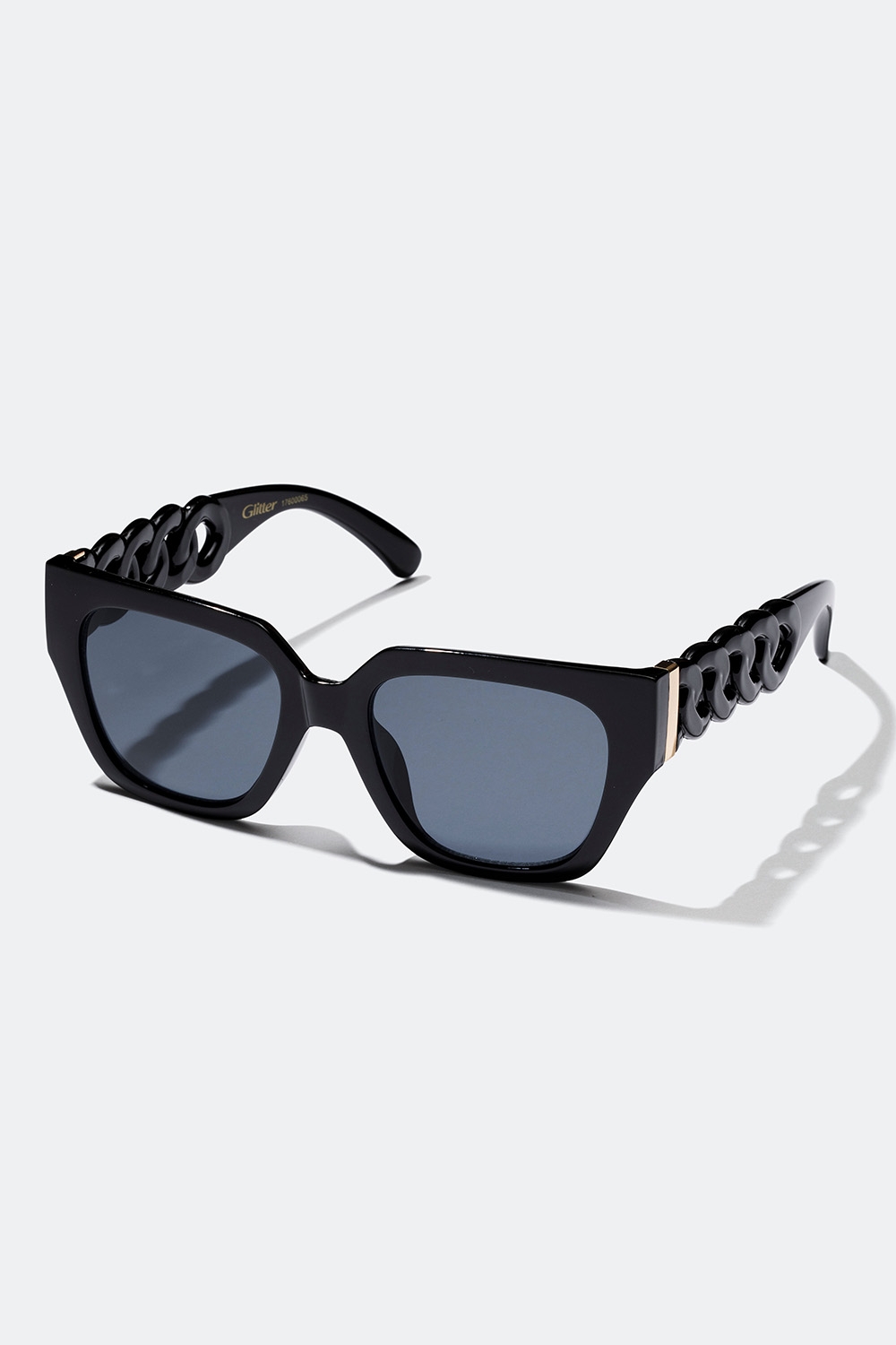 Svarte solbriller med kjededesign i gruppen Solbriller hos Glitter (176000659000)