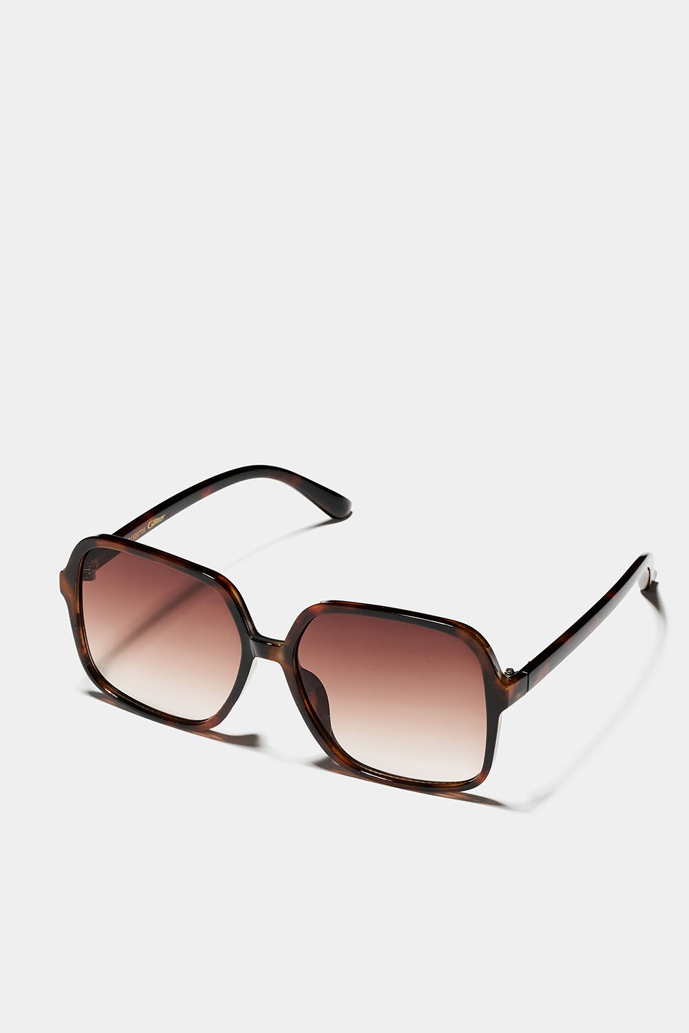 Skilpaddemønstrede, firkantede, overdimensjonerte solbriller i gruppen Accessories / Solbriller hos Glitter (176001520700)