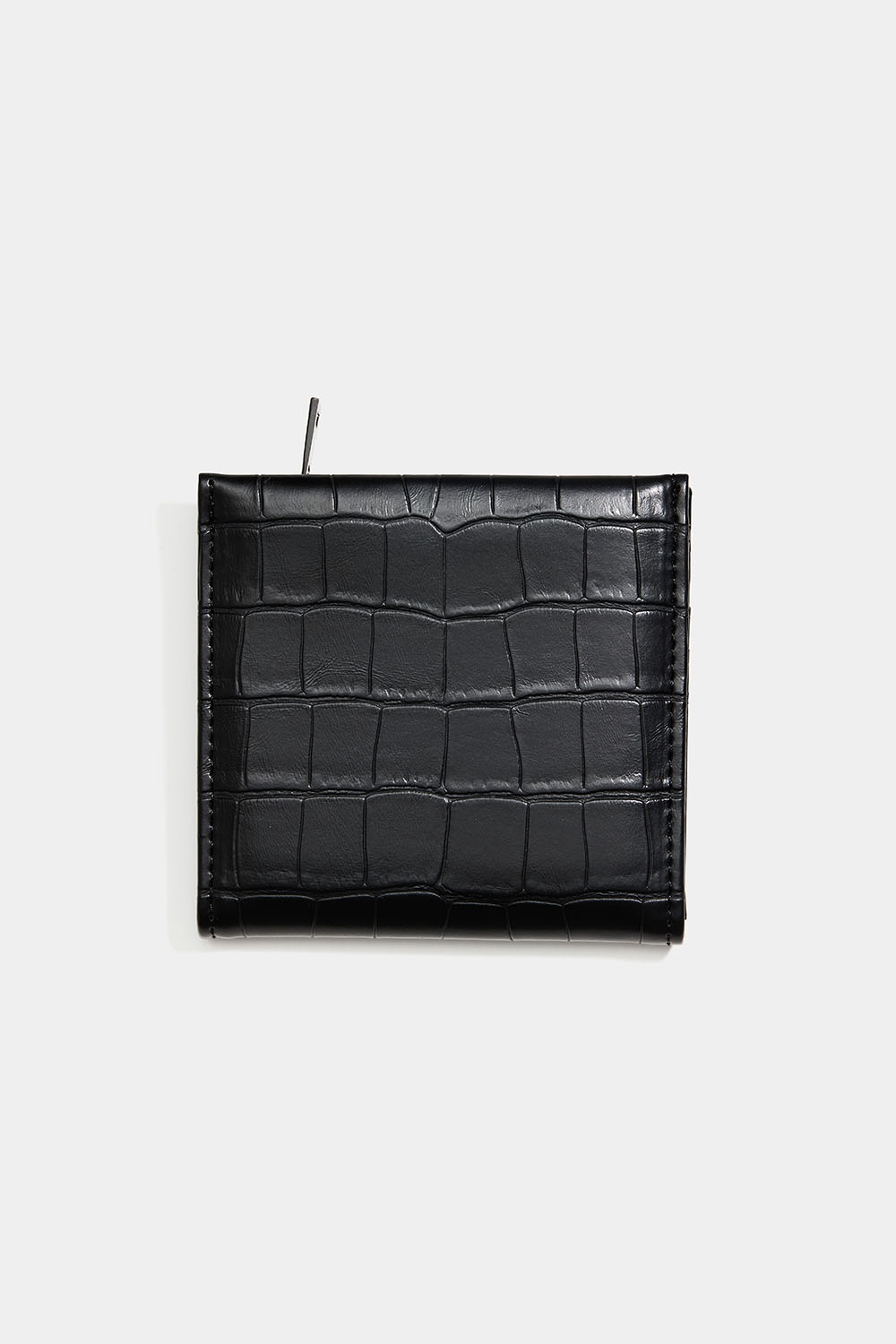 Svart lommebok med krokodillemønster og glidelåslomme i gruppen Accessories / Lommebøker & kortholdere / Lommebøker hos Glitter (177000849400)