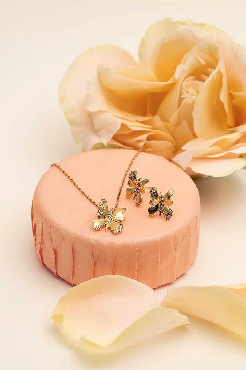 Brigitte 2 pcs SET - Gold i gruppen Lily and Rose - Øredobber hos Glitter (209001952002)