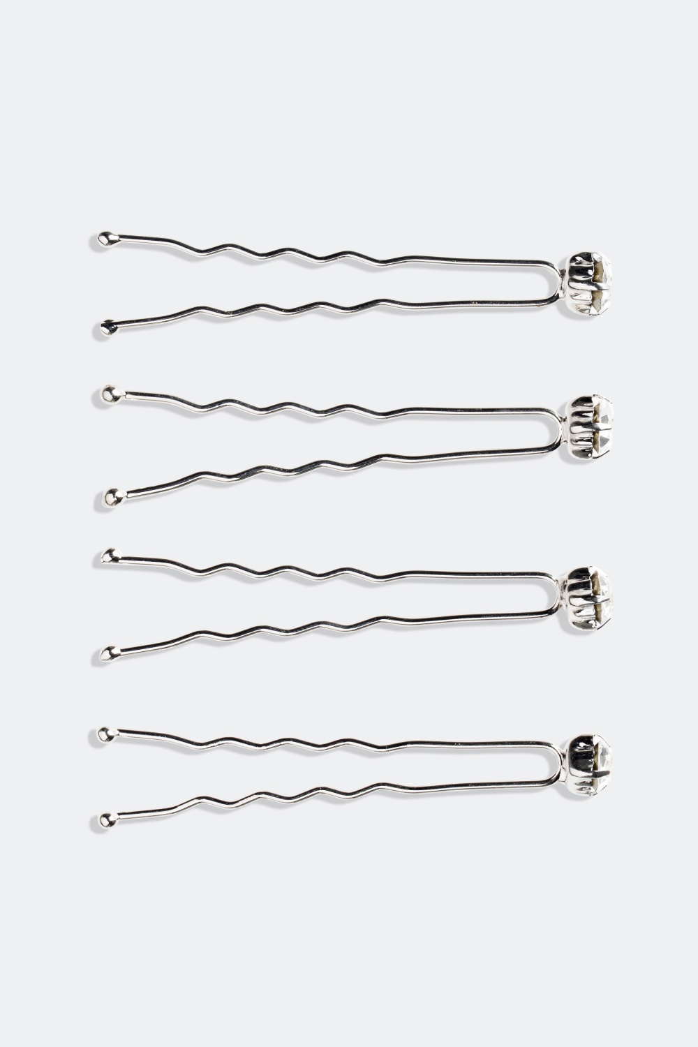 Hårnål med sten 4- pk