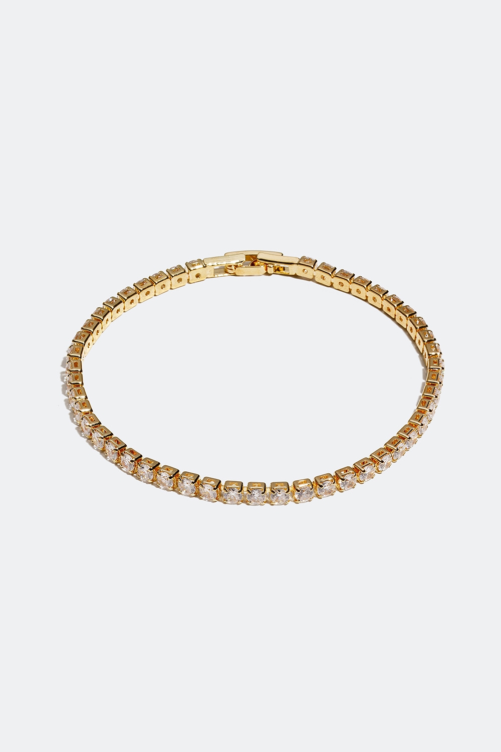Gullfarget tennisarmbånd, 0.3 cm i gruppen Smykker / Armbånd / Rhinestone hos Glitter (251000430296)