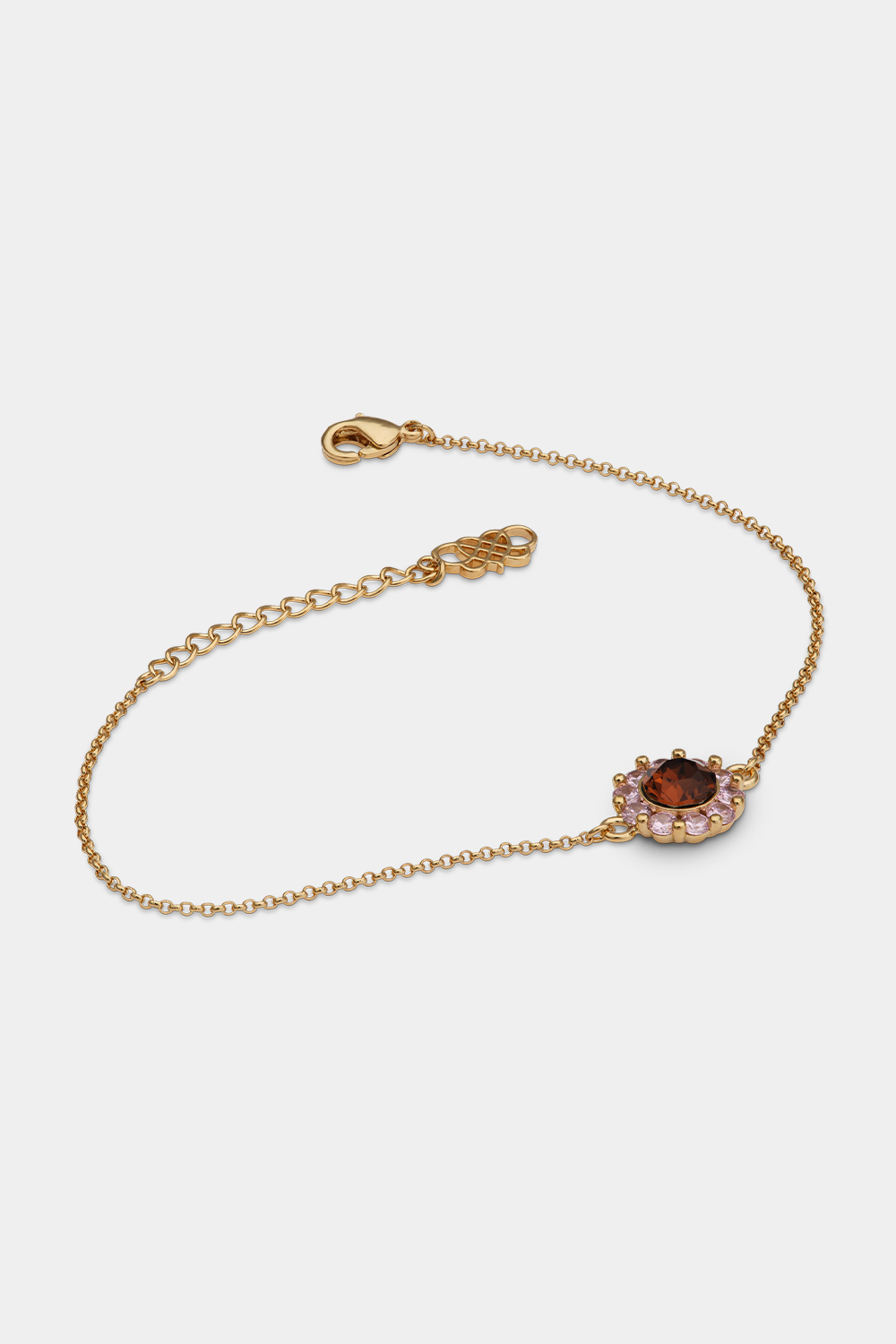 New Miss Sofia bracelet - Pink amber i gruppen Smykker / Armbånd / Rhinestone hos Glitter (251000484802)