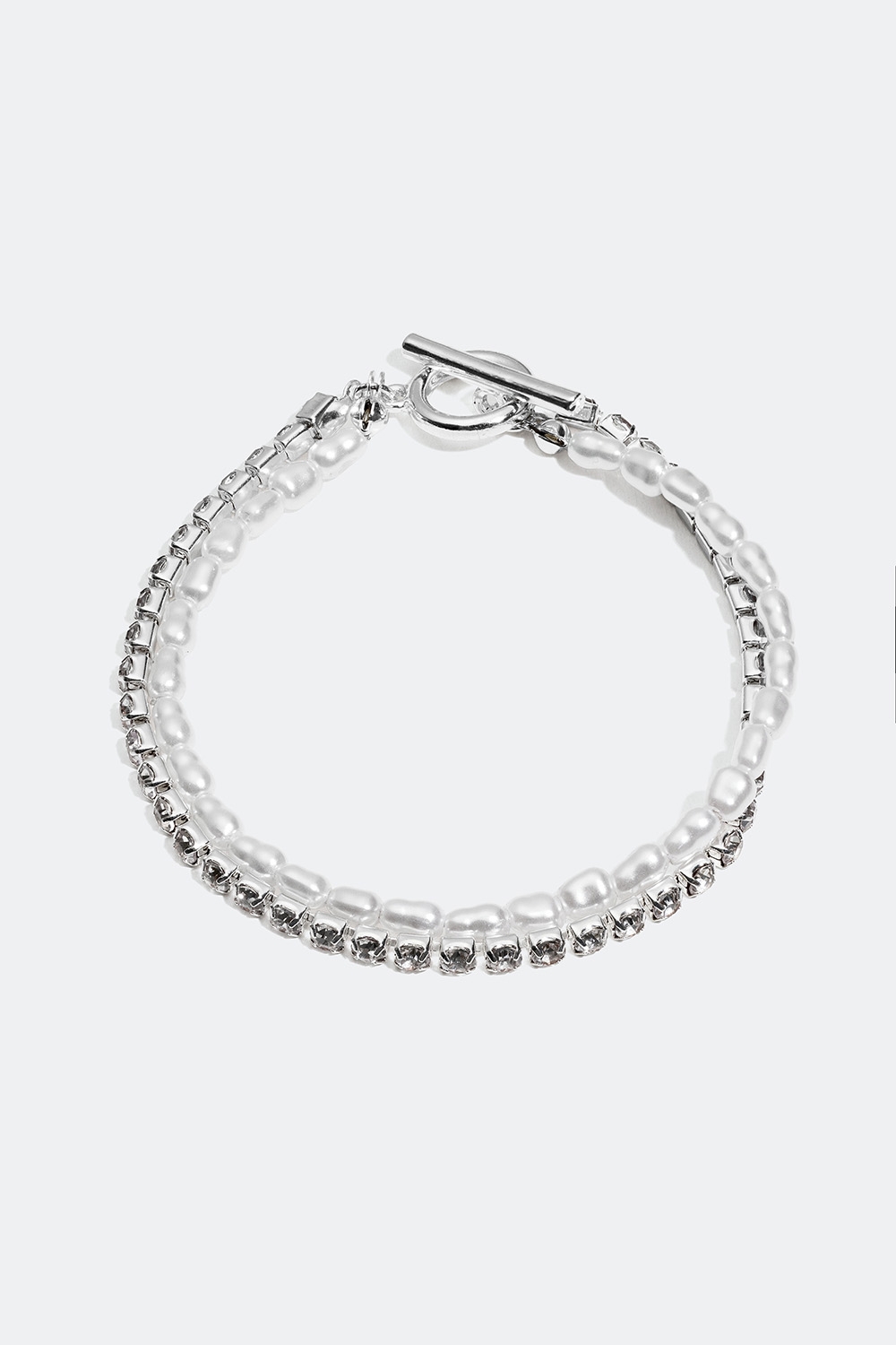  Dobbeltarmbånd med perler og glassteiner i gruppen Smykker / Armbånd / Tynne hos Glitter (251000551001)
