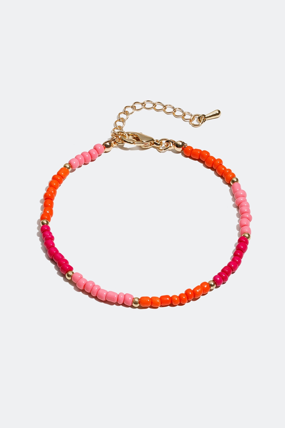 Armbånd med oransje og rosa små perler i gruppen Smykker / Armbånd / Tynne hos Glitter (251000685402)