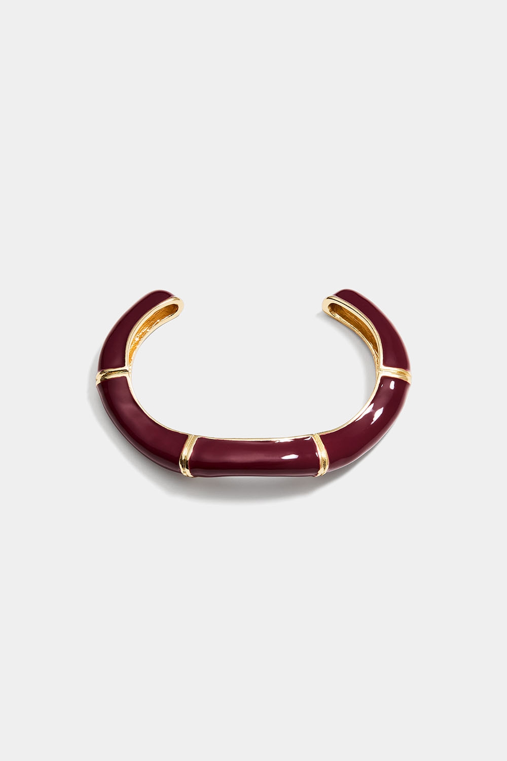 Burgunderrødt mansjettarmbånd med organisk form i gruppen Smykker / Armbånd / Brede hos Glitter (251001726302)