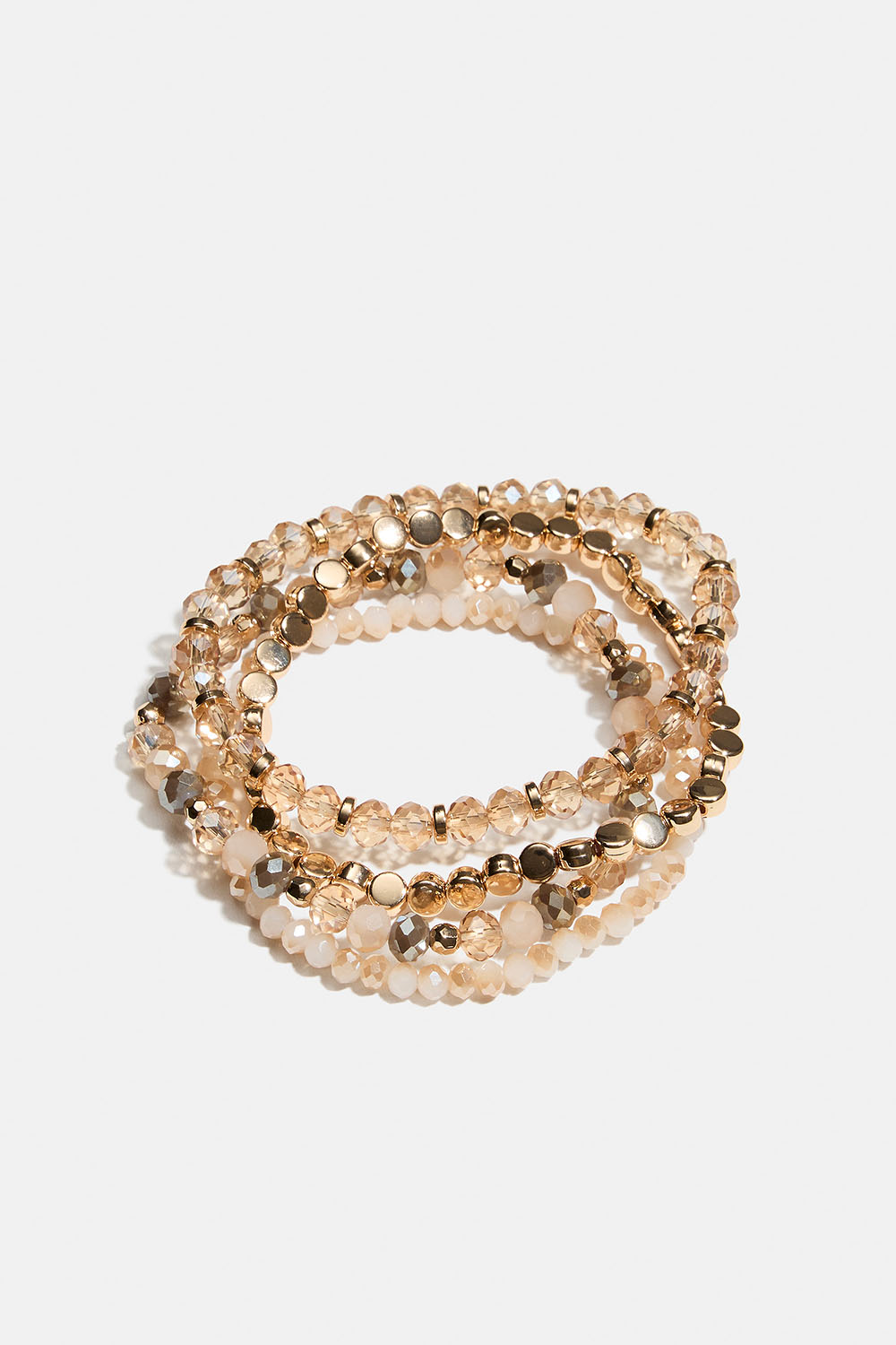 Elastiske armbånd med perler i forskjellige farger, 4-pakning i gruppen Smykker / Armbånd / Flerpakning hos Glitter (251002048301)