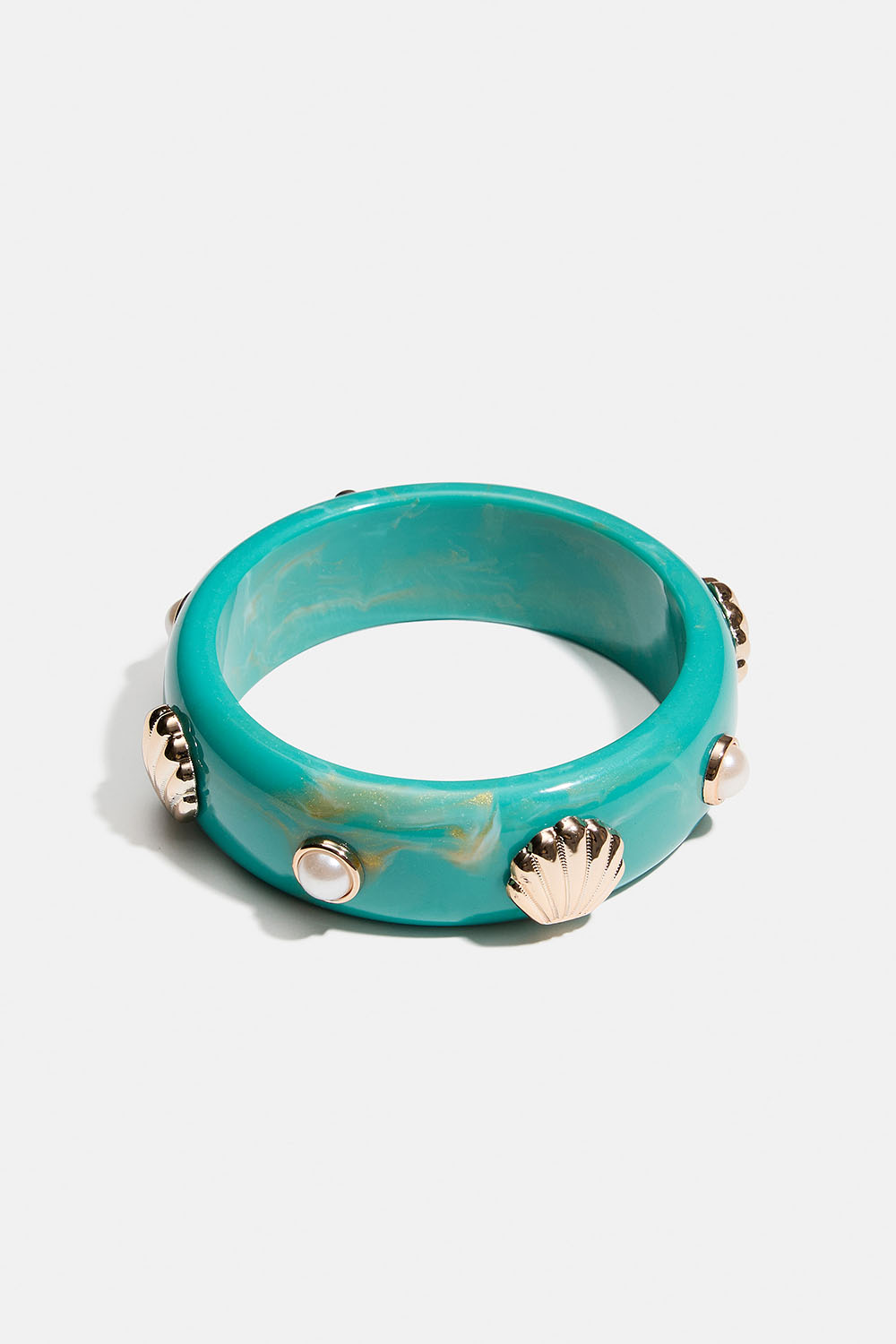 Turkis armbånd med skjell og perler i gruppen Smykker / Armbånd / Brede hos Glitter (251002147302)
