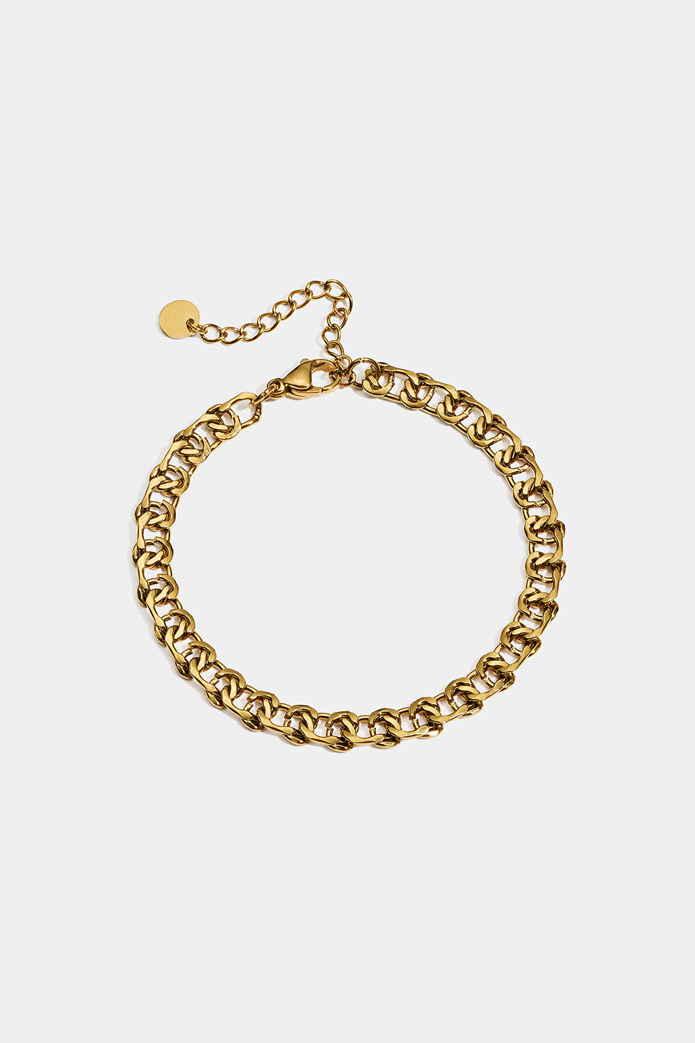 Flatt kjedearmbånd i 18 k gullbelagt stål i gruppen Stainless Steel / 18 k gullbelagt stål hos Glitter (251002412000)