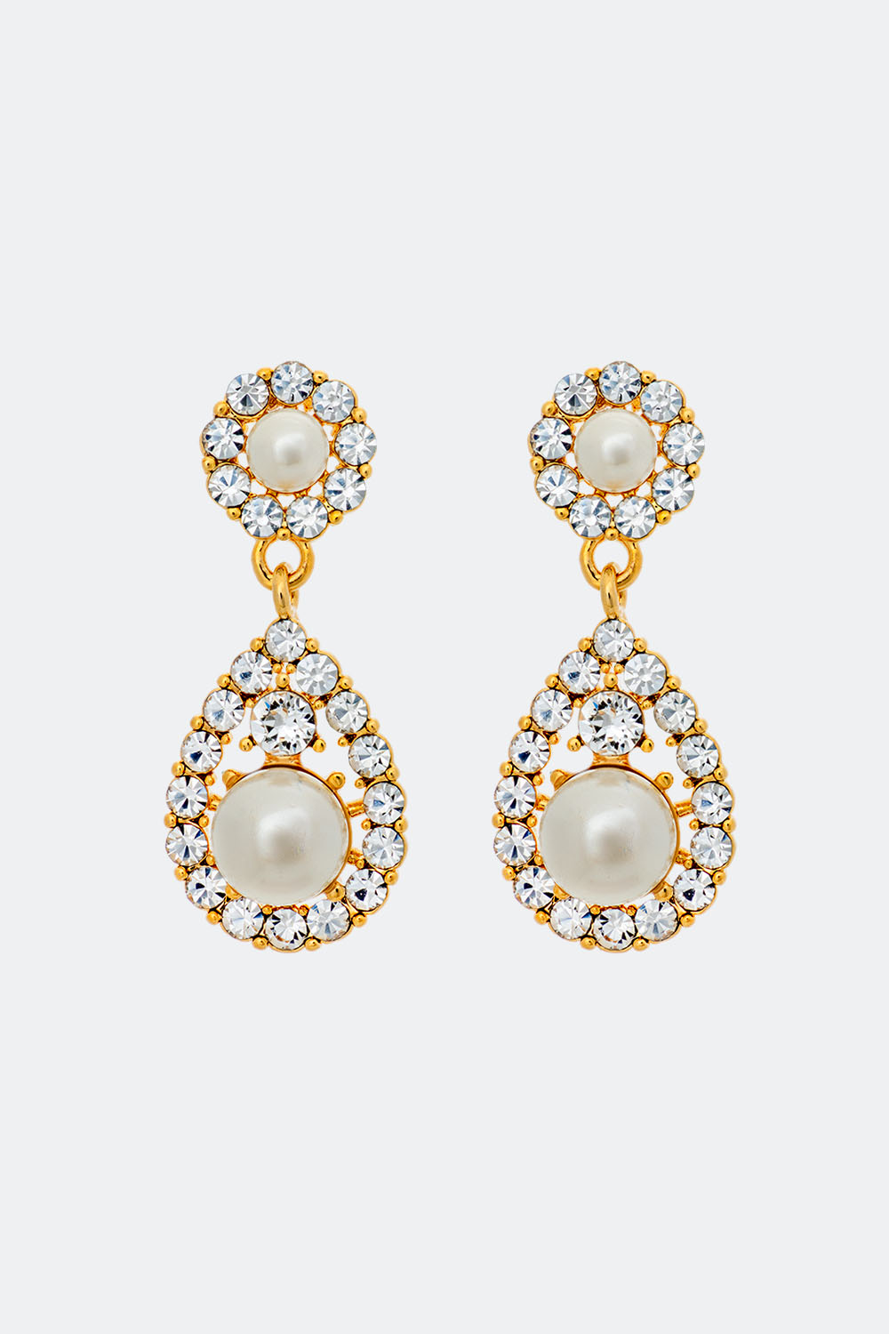 Petite Sofia pearl earring - Crystal (Gold) i gruppen Lily and Rose - Øredobber hos Glitter (253000150202)