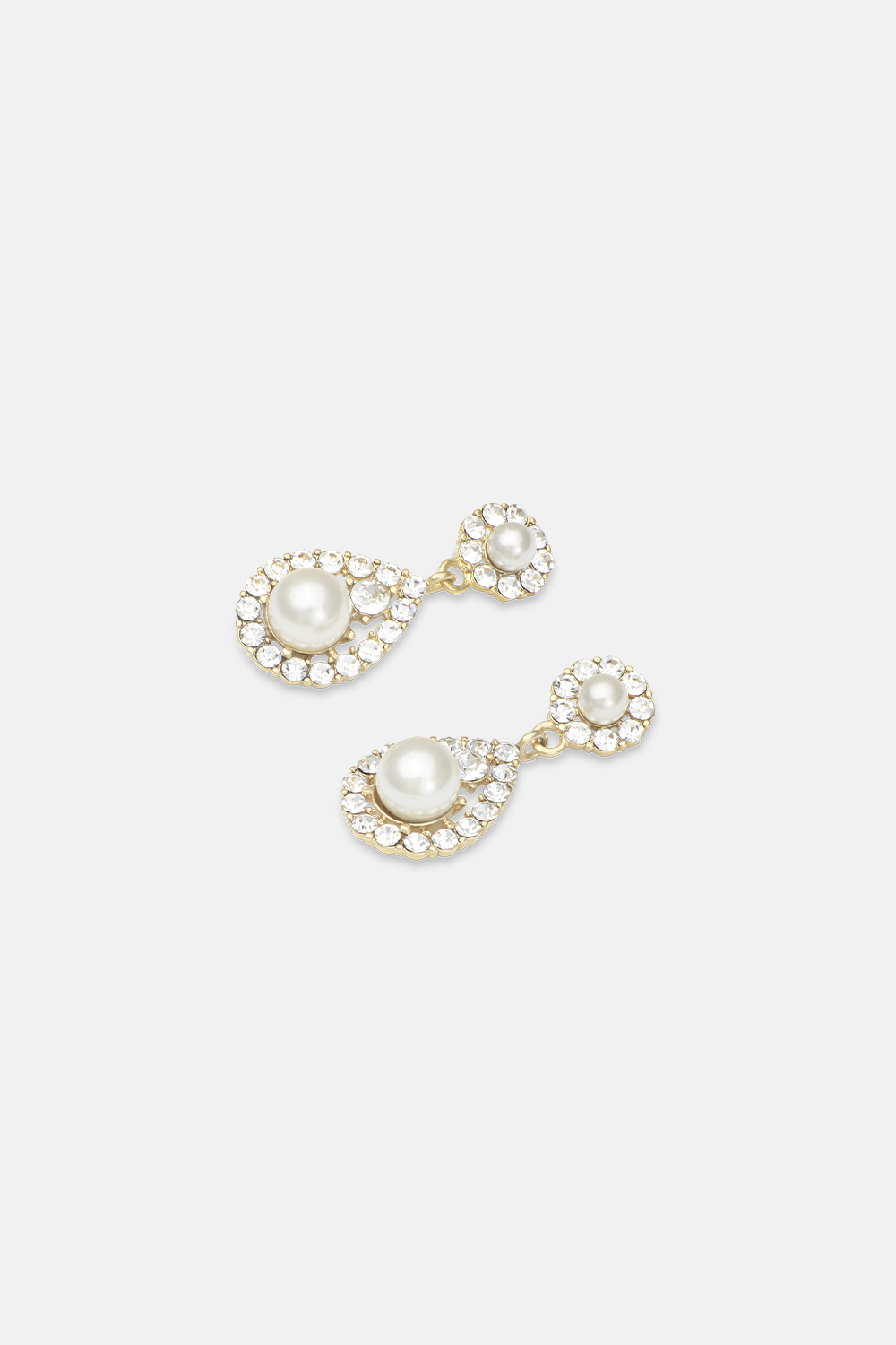 Petite Sofia pearl earring - Crystal (Gold) i gruppen Lily and Rose - Øredobber hos Glitter (253000150202)