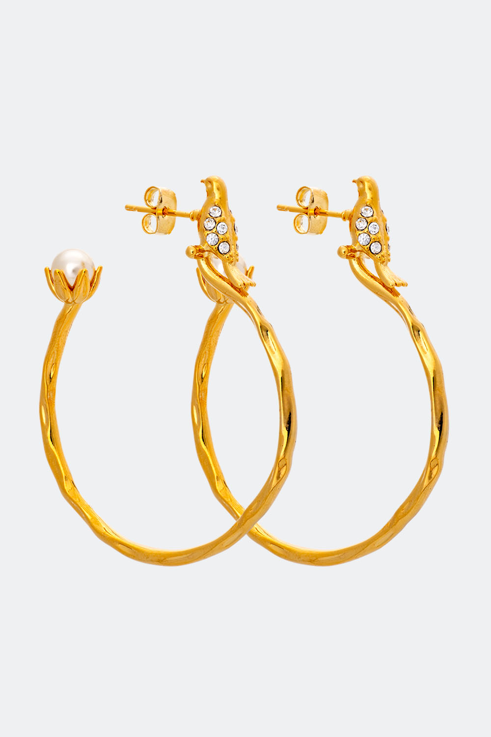 Eden hoops earrings - Ivory (Gold) i gruppen Lily and Rose - Øredobber hos Glitter (253000242002)