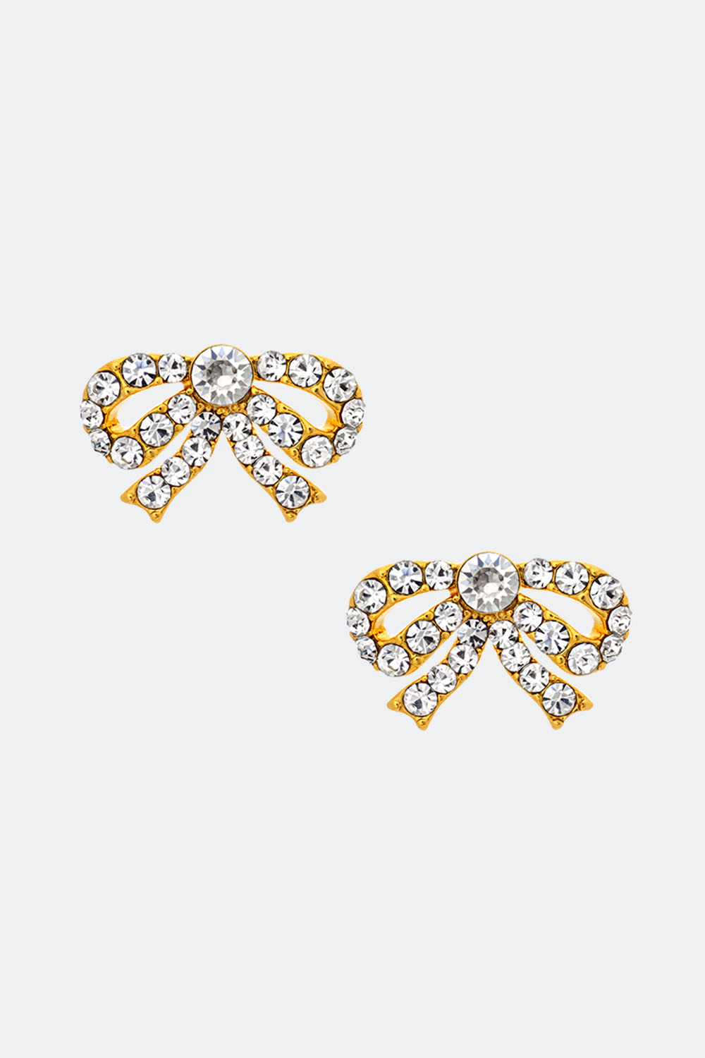 Petite Antoinette bow earrings - Crystal (Gold) i gruppen Lily and Rose - Øredobber hos Glitter (253000390202)