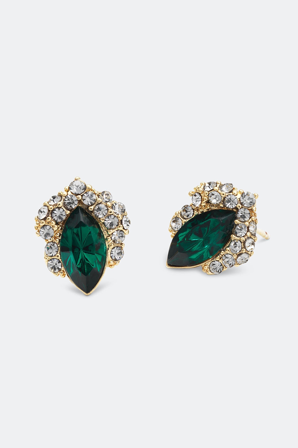 Petite Camille stud earrings - Emerald / Black diamond i gruppen Lily and Rose - Øredobber hos Glitter (253000917802)